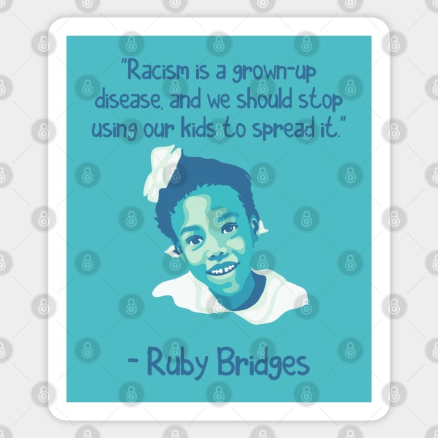 Ruby Bridges Portrait and Quote Sticker by Slightly Unhinged